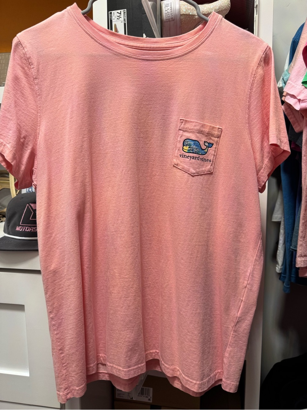 Vineyard Vines Pink Short Sleeve Pocket Tee